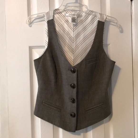 Coats | Dvf Grey Wool 4 Button Vest 
